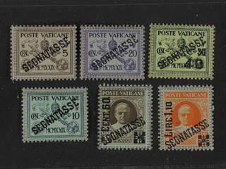 Vatican. Postage due Michel 1–6 ★★ , 1931 Overprint SET (6). EUR 200