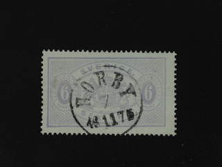 Sweden. Official Facit Tj4d used , 6 öre bluish violet, perf 14. Superb cancellation …