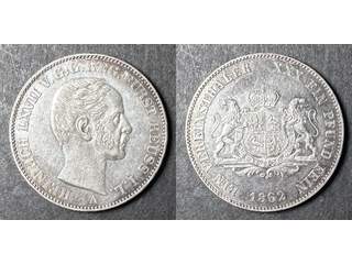 Tyskland - Reuss. Heinrich LXVII (1854-1867) 1 taler 1862, AU