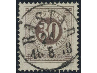Sweden, Sverige, Sverige, Sverige. Facit 35a used, 30 öre brown. EXCELLENT cancellation …