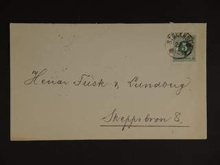 Sweden. Facit 43 cover , 5 öre on local cover cancelled STOCKHOLM 27.12.1888 and …