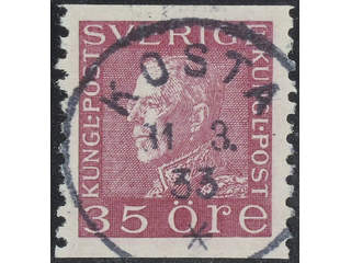 Sweden. Facit 187 used , 35 öre violet-carmine. EXCELLENT cancellation KOSTA 11.3.33. …