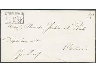 Sweden. Foreign-related cover. Norway. Official letter sent fromSTOCKHOLM FR BR …