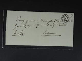 Sweden. N county. HALMSTAD 26.11.1830, arc postmark. type 2 on cover sent to Laholm. Ex. …