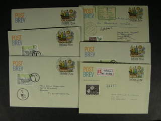 Sweden. Postal stationery, post letter Facit pB2 , 75 (+10) öre, ten usages sent to …