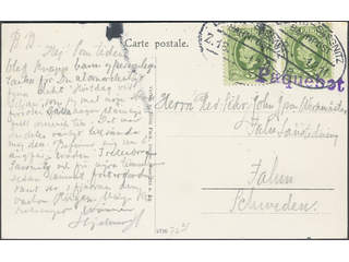 Sweden. Facit 52. GERMANY. German cancellations BERLIN-SASSNITZ BAHNPOST Z.18 1.2.11 and …