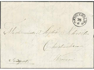 Sweden. STOCKHOLM 26.6.56, general mail. Folded letter with notation "Snällpost" (P: …