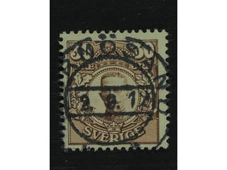 Sweden. Facit 88 used , 30 öre brown. EXCELLENT cancellation HERNÖSAND 2.9.12.