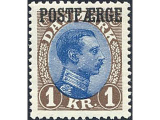 Denmark. Ferry Facit PF7 ★★, 1924 1 kr blue/brown. Superb copy. SEK 1500++