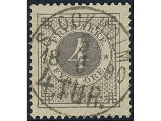 Sweden, Sverige, Sverige, Sverige. Facit 42e used, 4 öre light grey on yellowish. …