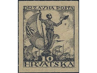 Yugoslavia. Michel 91 ★★, 1919 10 f black proof. Cert by Zrinjscak 2012.