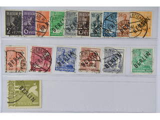Germany, Berlin. Michel 1–17 used, 1948 black overprint short set to 1mk. 1mk and few …