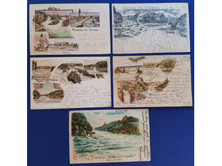 Sweden. Picture postcards, lot GRUSS AUS. P-COUNTY. Trollhättan. Five cards incl. four …