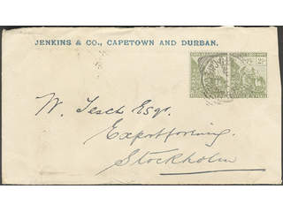 South Africa Cape of Good Hope. Michel 39a or SG 56 cover , 1892 Hope sitting with …
