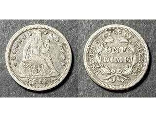 USA 10 cents (dime) 1853, VF-XF