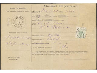 Sweden. Postage due Facit L18 , 30 öre on address card for unpaid parcel sent from …