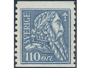 Sweden. Facit 154 ★★ , 1921 Gustaf Vasa 110 öre blue. Very fine. SEK 1600