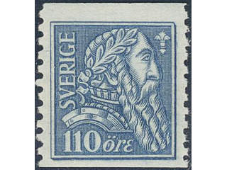 Sweden. Facit 154 ★★ , 1921 Gustaf Vasa 110 öre blue. Very fine. SEK 1600