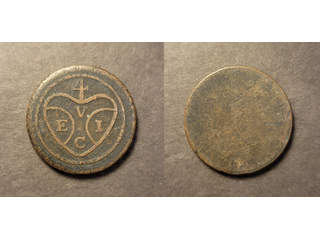 Malaysia Penang 1 cent ND(1786), F-VF korrosion