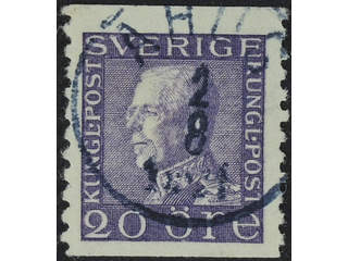 Sweden. Facit 179Agbz used , 20 öre ultramarinish violet on soft paper with watermark …