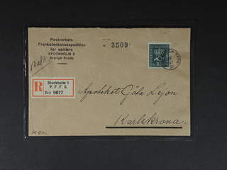 Sweden. Facit 166 cover , 85 öre, early single usage, on registered cover snet from …