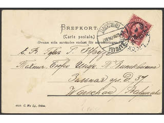 Sweden. Facit 54 cover , 10 öre on postcard sent from STOCKHOLM 1 AFG 25. 8.04 to …