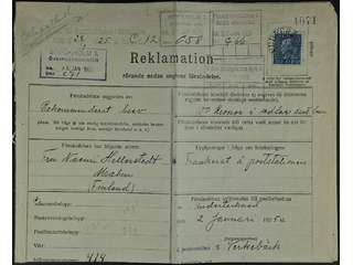 Sweden. Facit 185 on cover, 30 öre on complaint / enquiry regarding a missing registered …