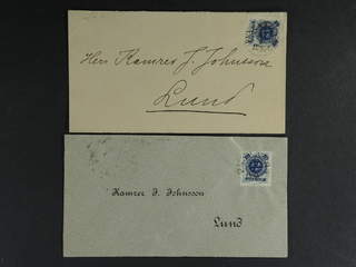 Sweden. Facit 50 cover , 10/12 öre on five domestic covers cancelled MALMÖ, PKXP No 10A …