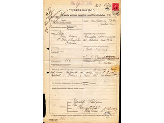 Sweden. Facit 54 on cover, 10 öre on 'Reklamation' used for a missing registered cover …