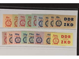Germany GDR (DDR). Official Michel ZKD C16–30 ★★ , 1964 with control number ovpts, set …