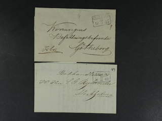 Sweden. S county. CARLSTAD 1842–1846, rectangular postmark. Type 3–4 on four covers sent …