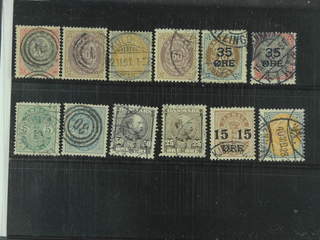 Denmark. Used 1875–1906. All different, e.g. F 34, 36-37, 44, 47-48, 50, 52, and 67. …
