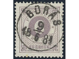 Sweden, Sverige, Sverige, Sverige. Facit 31e used, 6 öre greyish lilac. EXCELLENT …