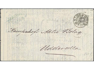 Sweden. Facit 29b cover , 4 öre grey-light grey on inland printed matter cancelled …