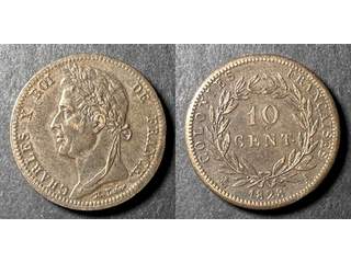 Franska Kolnier Charles X (1824-1830) 10 cent 1828 A, AU