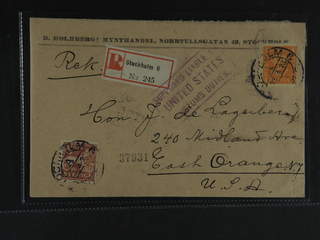 Sweden. Facit 168, 142A cover , 5 öre + 1 kr on registered cover sent from STOCKHOLM 6 …