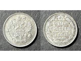 Ryssland Alexander II (1855-1881) 10 kopeks 1861, AU