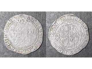 Storbritannien Charles I (1625-1649) 1 shilling ND portcullis, VF
