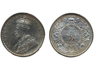 Coins, India. George V (1910-1936), KM 524, 1 rupee 1920. Calcutta mint. Beautifully …
