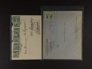 Sweden. Facit 143C cover , 5 öre perf. on four sides on four postal items, incl. one …