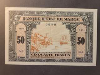 Morocco 50 francs 1943, AU