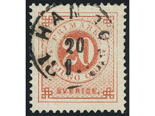 Sweden. Facit 33. FINLAND. Finnish town cancellation HANGÖ 20.1.1883. Superb cancellation.
