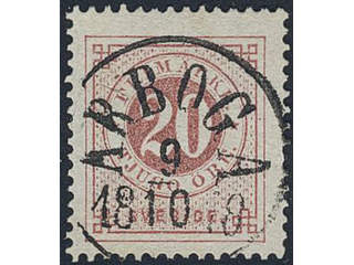 Sweden. Facit 33a used , 20 öre carminish red - dull red. EXCELLENT cancellation ARBOGA …
