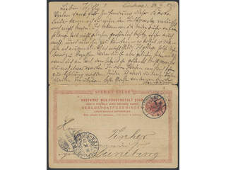 Sweden. Postal stationery, double postcard Facit bKd13 , Postcard with corresponding …