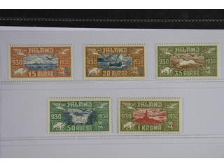 Iceland. Facit 189–93 ★ , 1930 The Parliament. Air mail SET (5). SEK 1700