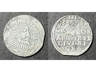 Polen Sigismund III Vasa (1587-1632) 3 groschen 1598, AU