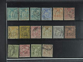 France. Used 1876–1900. All different, e.g. Mi 58-60 I, 63 I, 65 I, 66 II, 70, 75, 81 I, …
