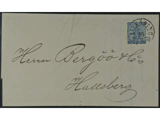Sweden. Facit 9d3 cover , 12 öre light blue, perforation of 1865. Beautiful cover sent …