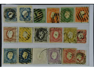 Portugal. Used 1853–1870. All different, e.g. Mi 2, 6, 21-22, 34-43. Mostly good …