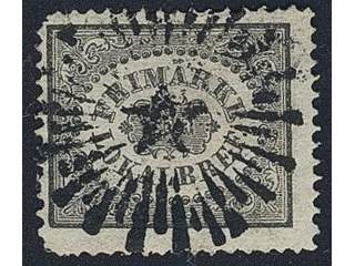 Sweden. Facit 6a3 used , (3 öre) black. Two short corner perfs. SEK 3000